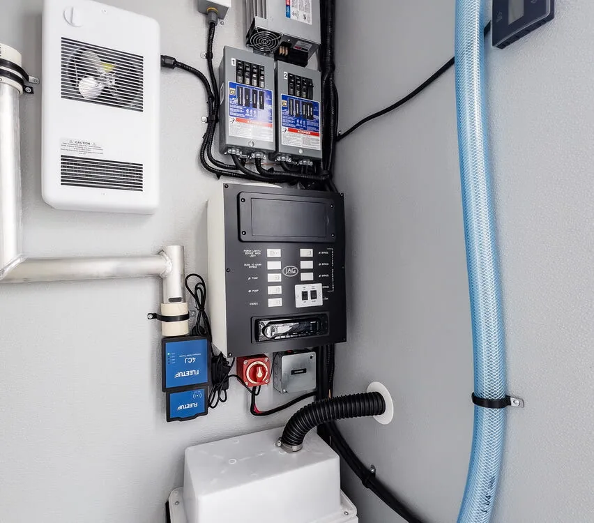 Electrical and water heater controls.