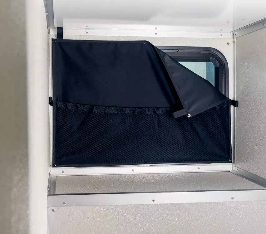 Window with blackout cover.