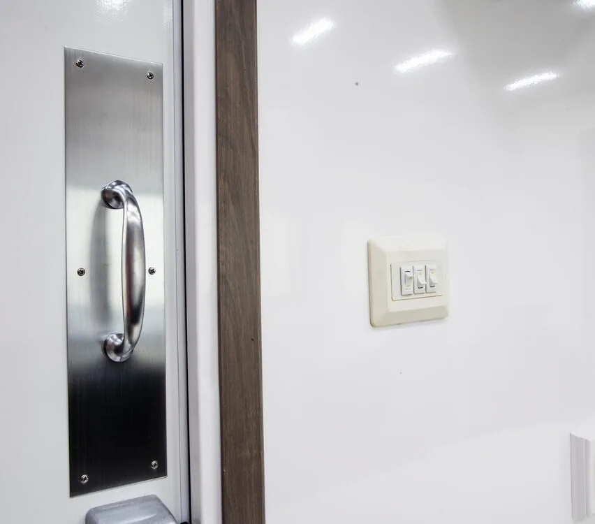 Secure exterior door.