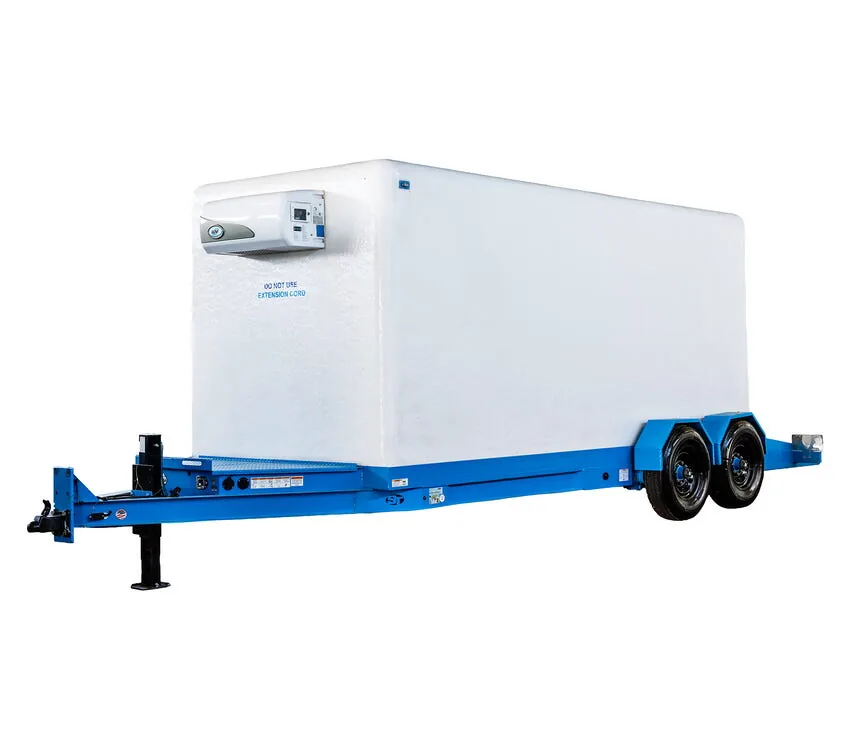 Refrigerated Freezer Trailer from the front.